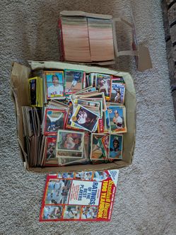 Box of early 80s to early 90s sports cards