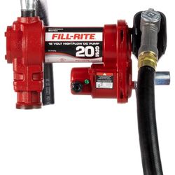 Fuel Transfer Pump, 12V DC, 20 gpm Max. Flow Rate , 1/4 HP, Cast Iron, 1 in NPT Inlet