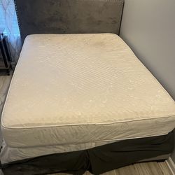 Queen Bed Frame, Box Spring, Mattresses 