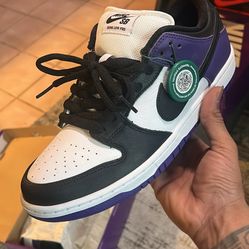 Nike Sb Dunk Low Purple Court 9.5 Headstock 