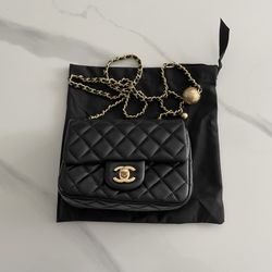 Chanel CF mini
Lambskin & Gold-Tone Metal Shoulder Bag