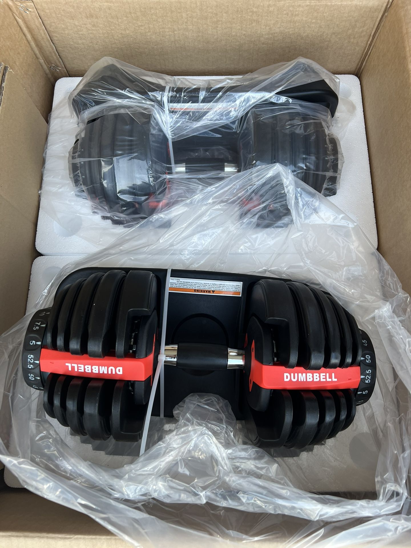 52.5 Lb Dumbbells (adjustable)