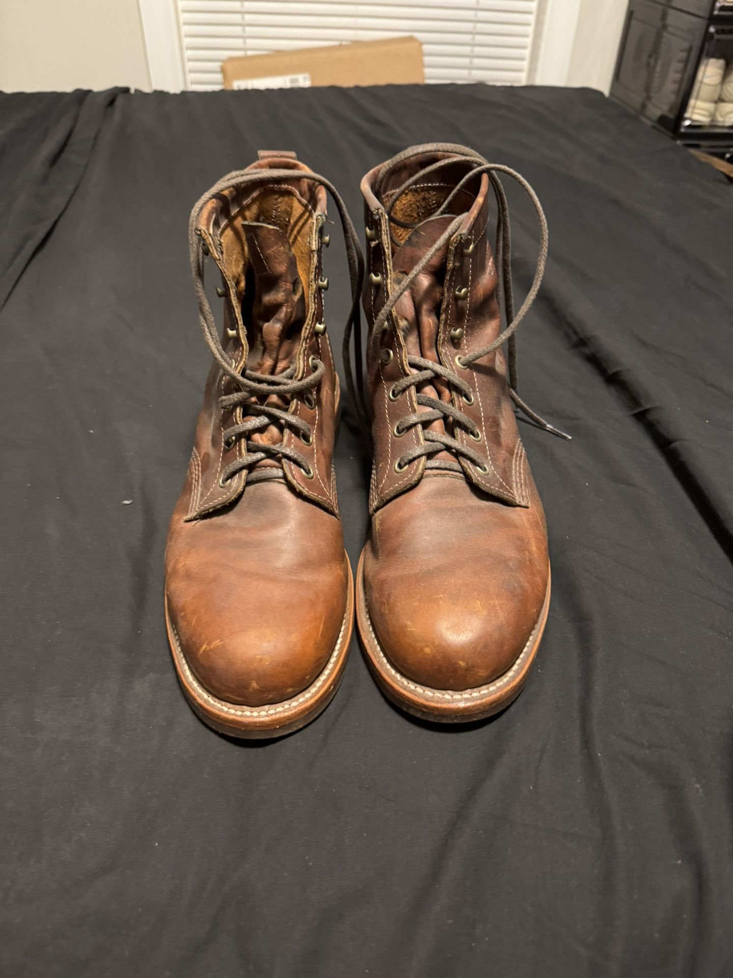 Chippewa 1901M26 Plain-Toe Service Boots Aldrich Tan Size 12D Made In USA $290