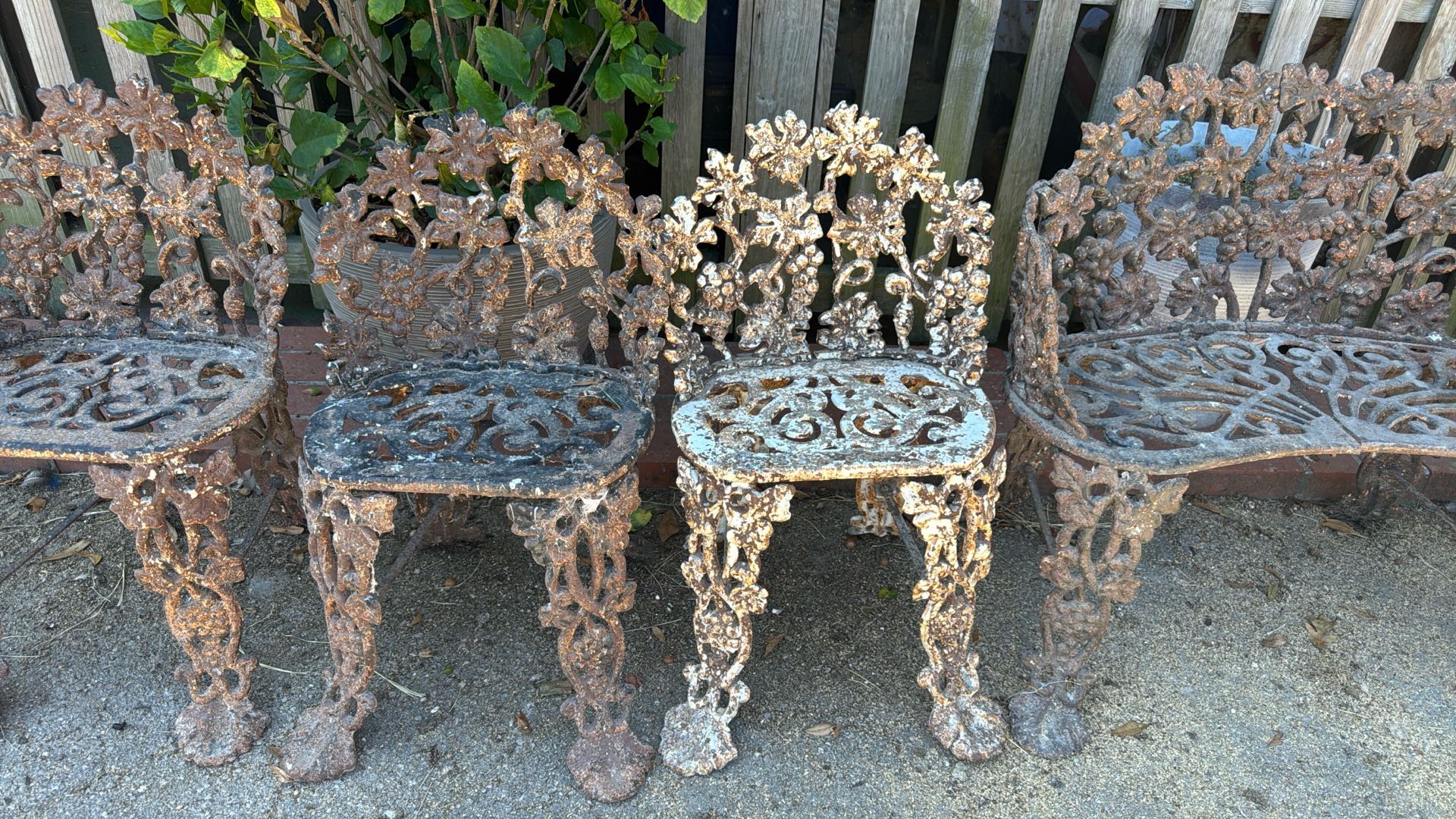 2 Iron Grapevine Chairs