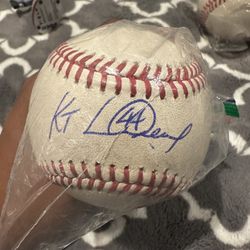 Dodgers Ken Landereaux Autograph Ball
