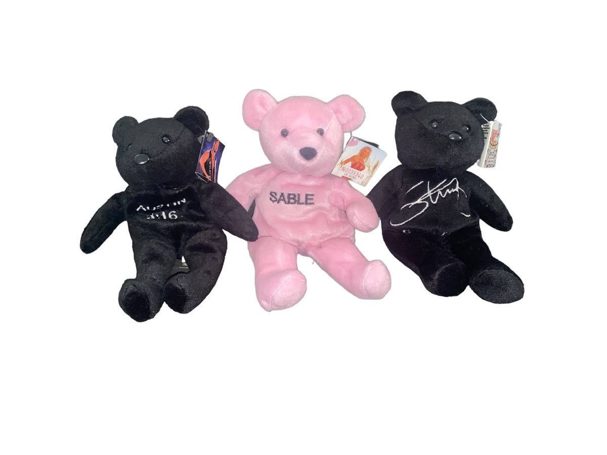 Wcw Beanie Babies Stone Cold, Sable, And Sting
