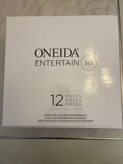 Oneida Entertain 365 12-Piece Melamine Dinnerware Set