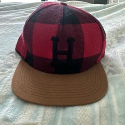 HUF Wool SnapBack Hat, Baseball Cap, Skater, Trucker, Red Buffalo Check USA