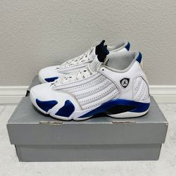 Jordan 14 Retro ‘White Hyper Royal’ 2020  Sz 8.5