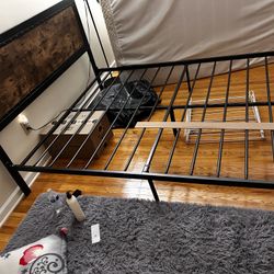 Wood And Metal Bed Frame Queen Size