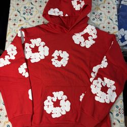 Denim Tears Red Pullover Hoodie  Size M