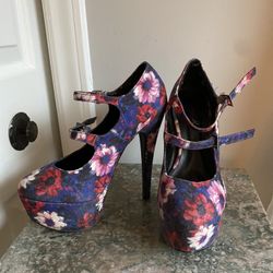 Floral High Heels