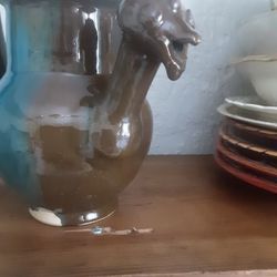 Folk Art Chicken Pitcher