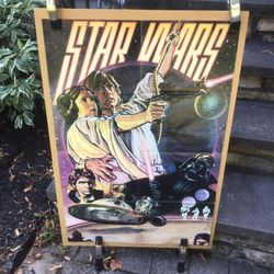 1977 Star Wars Poster Large 34x22 Vintage Unused