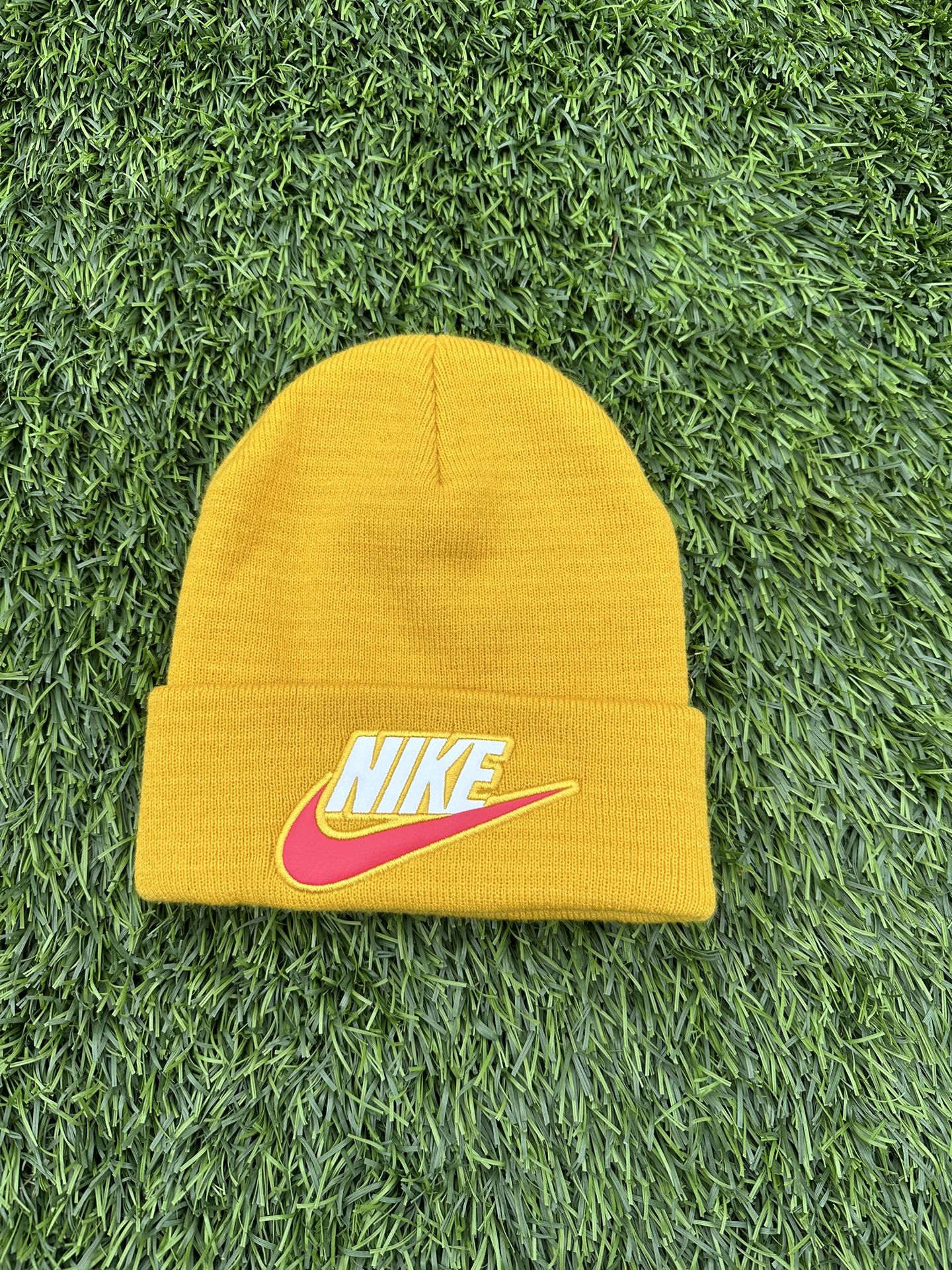 Used ONCE Supreme Nike Beanie Mustard Hat