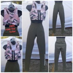 Gymshark Leggings + FREE Camo VS PINK Activewear Top | Camo/ Camouflage Set
