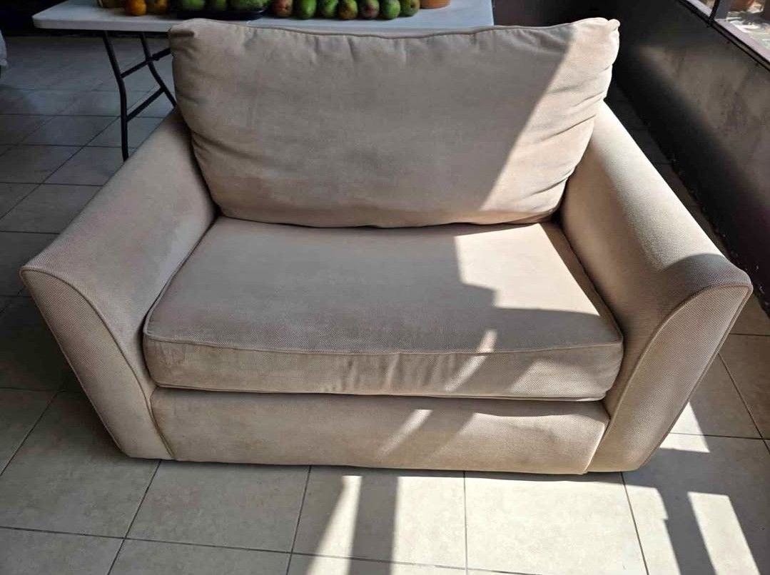 Comfortable Baige loveseat | Sofa Bed