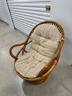 Swivel Rocking Bamboo Egg Chair
