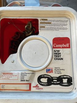 CHAIN HIGH TEST CAMPBELL  DT0184516 Chain,60ft,Self Colored