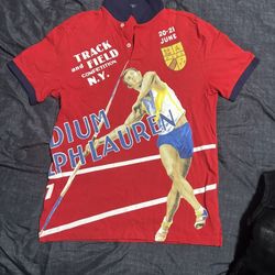  Polo Ralph Lauren Track & Field Chariots Stadium Javelin Mesh Polo Shirt