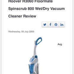 Hoover Spin scrub Wet/dry Vacuum 