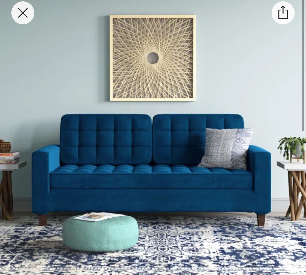 Blue velvet Sofa
