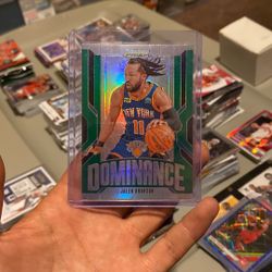 Jalen Brunson 2024-25 Panini Prizm Dominance Green Holo Prizm No. 17