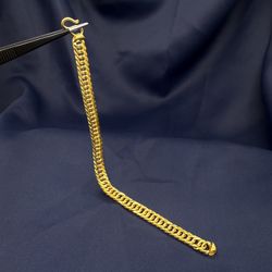 24KYG Fancy Twist Curb Bracelet 