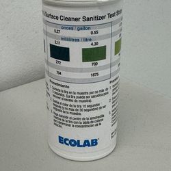 Ecolab Food Safety Sanitizer Test Strips
