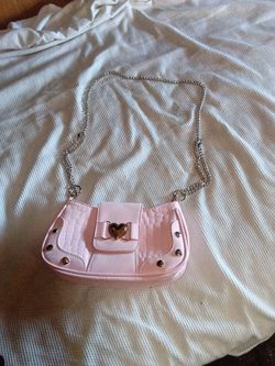 Pink Mini Crossbody Bag with Chain Strap