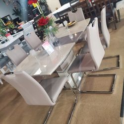 7pc Standard Height Dining Set 