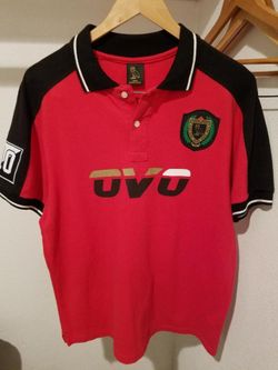 OVO MENS VINTAGE RED POLO