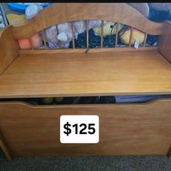 Toy Box Bench Solid wood
