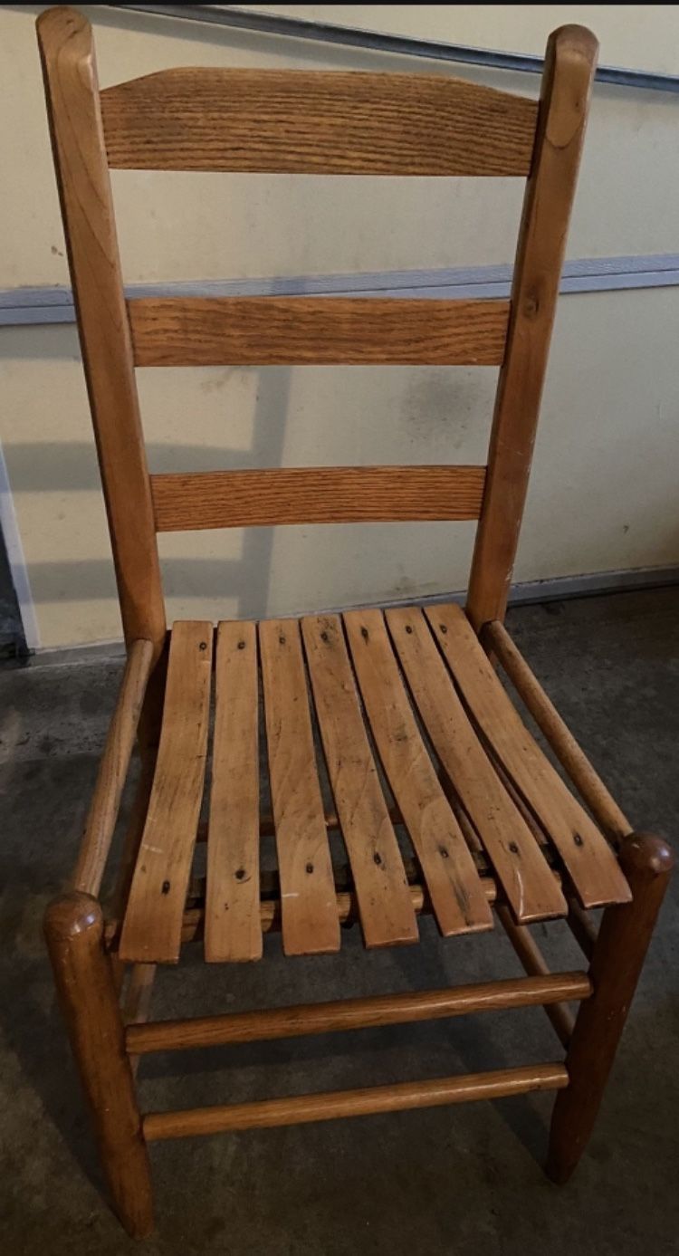 2 Solid Sturdy Wood Vintage Chairs 