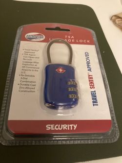 Walmart American Tourister TSA luggage number lock blue