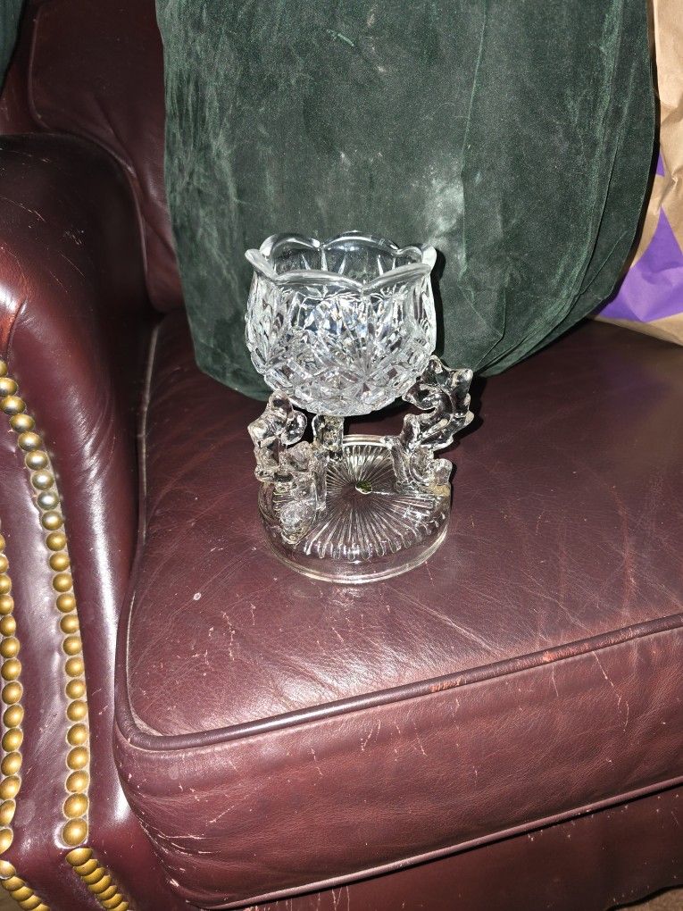 24% Lead Crystal Votive Candle Holder & Stand