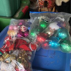 3 Bags Of Ornaments 5 Each 