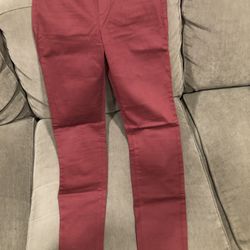 Uniqlo Heattech Women Pants Stretch Burgundy 