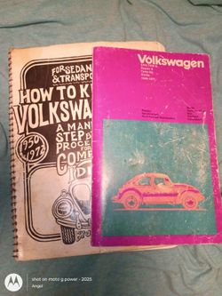 2 vintage Volkswagen manuals