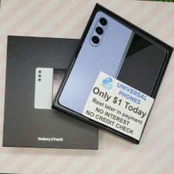 SAMSUNG GALAXY Z FOLD 5 5G UNLOCKED.  FREE SMARTWACH/ HEADPHONES. PAY $1 TODAY  REST IN  PAYMENTS.  NO  CREDIT NEEDED FINANCING 