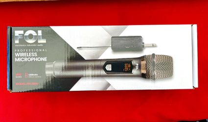 FOL Wireless Microphone UHF Rechargeable Battery 