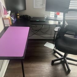 L Shaped Desk W/chair
