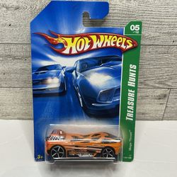 Hot Wheels Orange ‘2006 Mega Thrust / Treasures Hunts • Die Cast Metal • Made in Malaysia