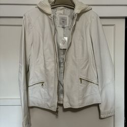 Guess Woman’s faux Leather hooded jacket 