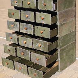 Vintage Globe Wernicke Co Military Green Cabinet