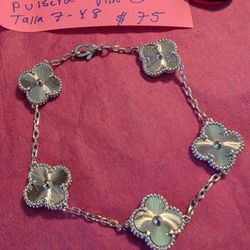 $75.   Pulseras Diferentes Precios. Plata Dora Y Plata Plateada