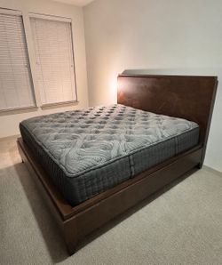 King Size Bed Frame w/ Mattress & Box
