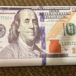 New  Money Wallet  $100  Dollar  