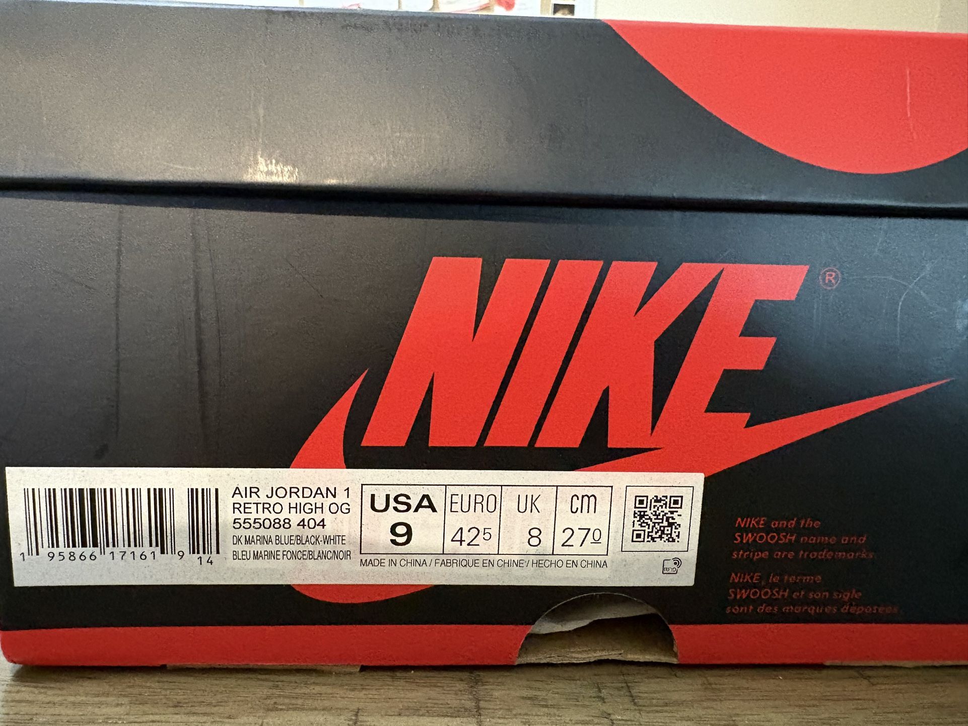 Air Jordan 1 Retro High Og Marina Blue 