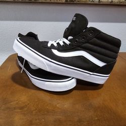 VANS SK8 HI Sneaker Black White Canvas Women's